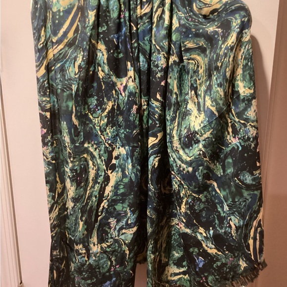 NWT Lucky & Coco Brand Scarf Wrap Green Yellow Emerald Lagoon India Boho gift - Picture 3 of 7